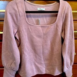 Square neck Madewell top NWT